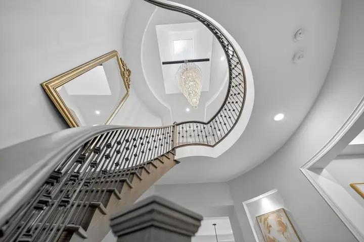 Spiral staircase seen from below