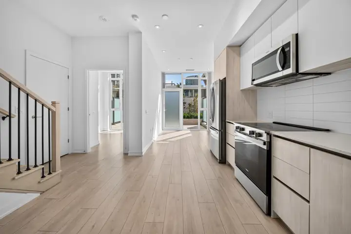 Townhouse kitchen and hallway